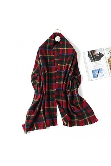 Écharpe Femmes Écharpe en Cachemire Tendance Plaid Couverture Écharpe Femmes Grandes Écharpes Longues Surdimensionnées Chaud 
