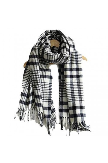 YLiansong-home Dames Écharpe Écharpe à Carreaux Chauds féminins Foulard à Double Usage de châle adapté à lautomne pour Femme