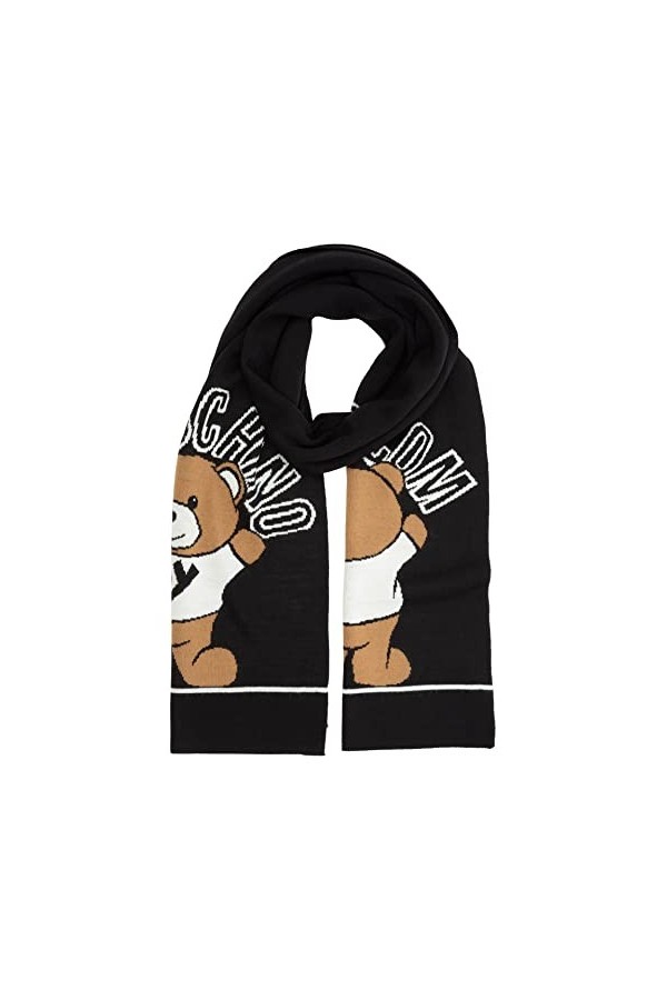 MOSCHINO femme Teddy bear écharpe en laine black