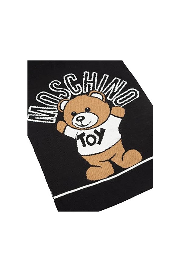 MOSCHINO femme Teddy bear écharpe en laine black