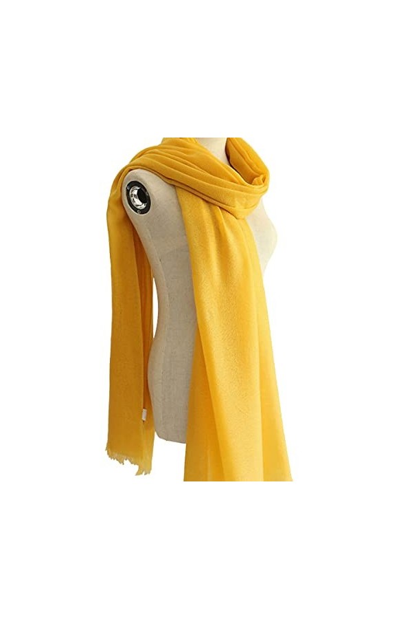 AGOUNOD Écharpes for Femmes Doux Pashmina Solide Couleur Châles et Wraps Réversible Long Grand Hiver Chaud Épais Dames Écharp