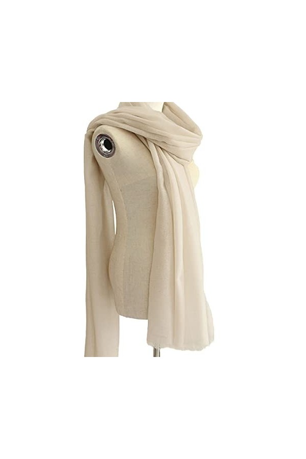 AGOUNOD Écharpes for Femmes Doux Pashmina Solide Couleur Châles et Wraps Réversible Long Grand Hiver Chaud Épais Dames Écharp