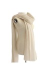 AGOUNOD Écharpes for Femmes Doux Pashmina Solide Couleur Châles et Wraps Réversible Long Grand Hiver Chaud Épais Dames Écharp