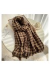 Écharpe Couverture Tricotée pour Femme Écharpe dhiver Chaude Cosy Cachemire Wrap Surdimensionné Châle Cape Gland Foulards Fo