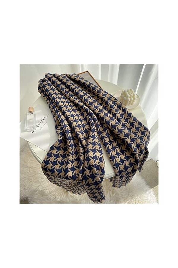 Écharpe Couverture Tricotée pour Femme Écharpe dhiver Chaude Cosy Cachemire Wrap Surdimensionné Châle Cape Gland Foulards Fo