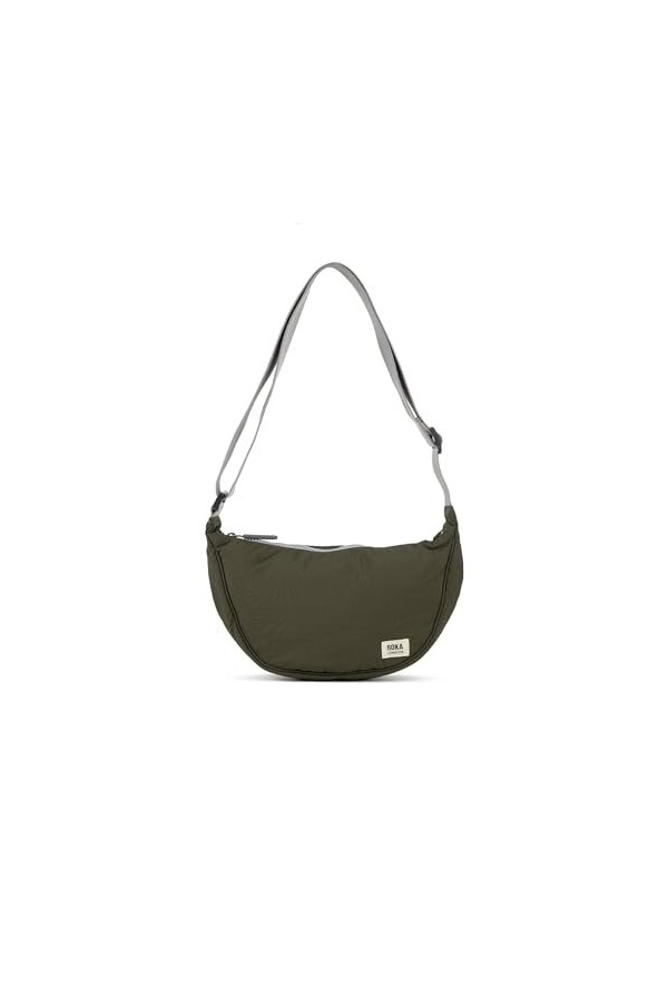 Roka London Farringdon Sac à bandoulière Taslon recyclé militaire , Militaire, One Size