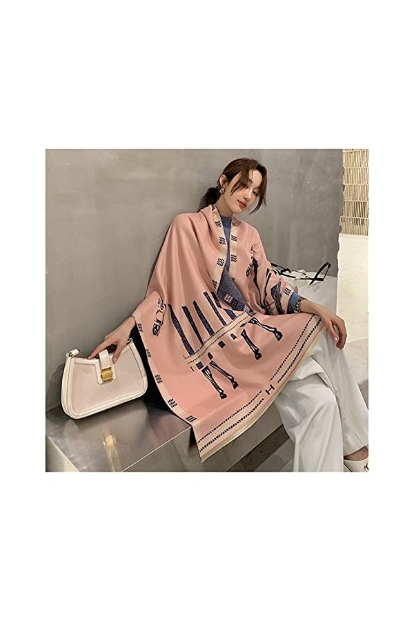 ZZLLFF Automne et Hiver Modèle rétro Écharpe Chaud for Femmes Mode Double Face Épaississement Épaississement Épaississant Cas