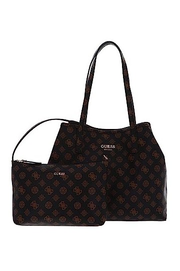 GUESS Vikky Tote, Bag Women, Brown, Taille Unique