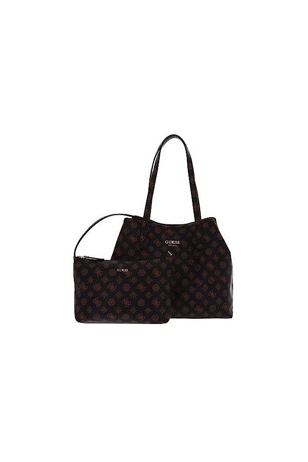 GUESS Vikky Tote, Bag Women, Brown, Taille Unique