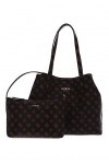 GUESS Vikky Tote, Bag Women, Brown, Taille Unique