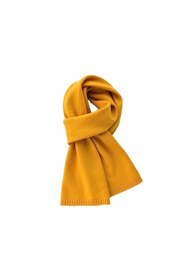 DBFBDTU Femmes Cachemire Écharpe Chaud Tricot Laine Écharpes Adultes Noël Nouvel An Cadeaux Yellow Adults 152CM
