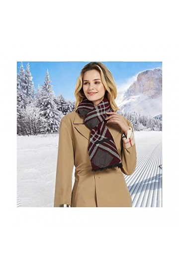 FACAI Écharpes Dusb Unisexes dhiver écharpe Chaude De Coton De Chauffage électrique,Brown-22cmX180cm