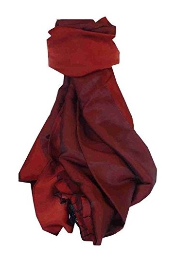 Pashmina & Silk Echarpe de Soie Vietnamienne Cham-Pa Ruby & Amber