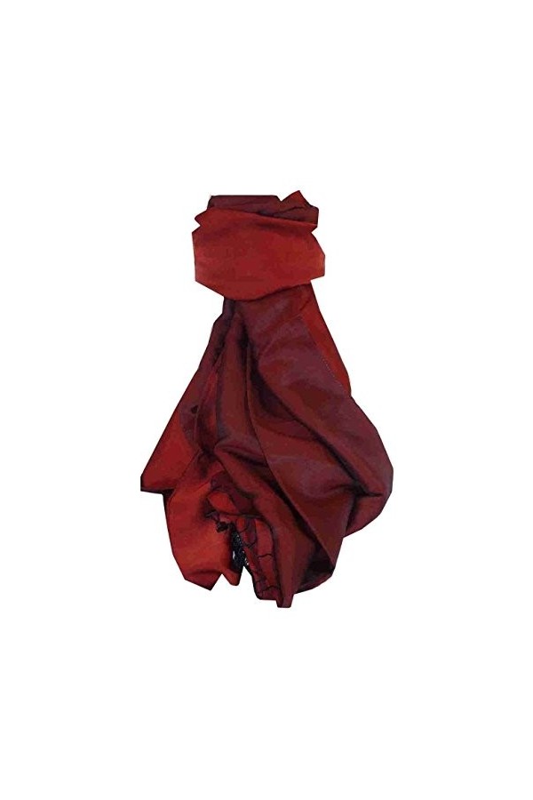 Pashmina & Silk Echarpe de Soie Vietnamienne Cham-Pa Ruby & Amber