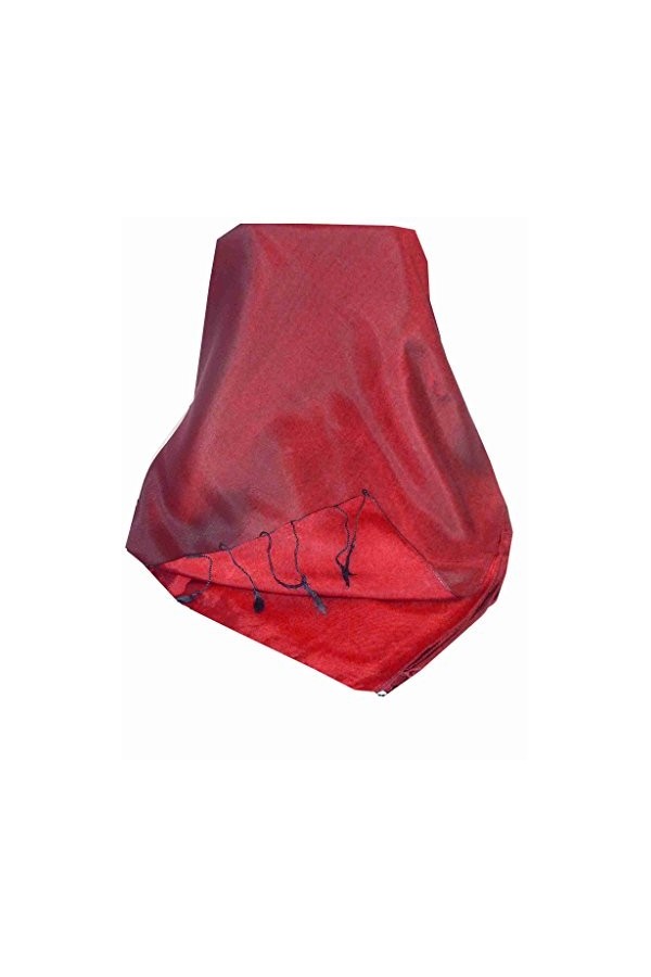 Pashmina & Silk Echarpe de Soie Vietnamienne Cham-Pa Ruby & Amber