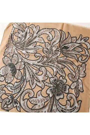 MIHOTA Châle ÉcharpeFloral Viscose Châle Écharpe Lady Shimmer Wrap Pashmina Snood 180 * 90Cm Color : A, Size : 180cm*90cm 