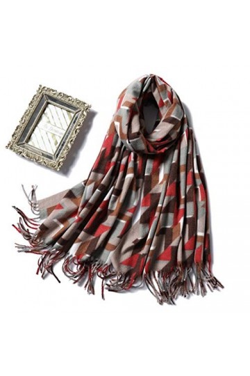 Femmes Écharpe dhiver pour Dames Châles et Wraps Écharpes en Cachemire Dot Chaud Cou Tête Étoles Féminines Color : C 