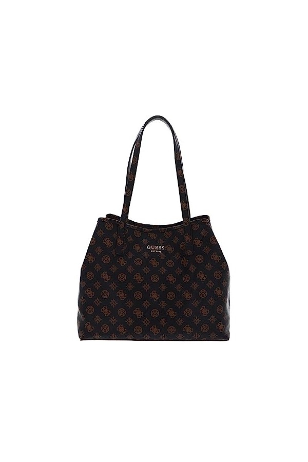 GUESS Vikky Tote, Bag Women, Brown, Taille Unique