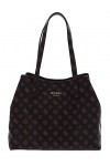 GUESS Vikky Tote, Bag Women, Brown, Taille Unique