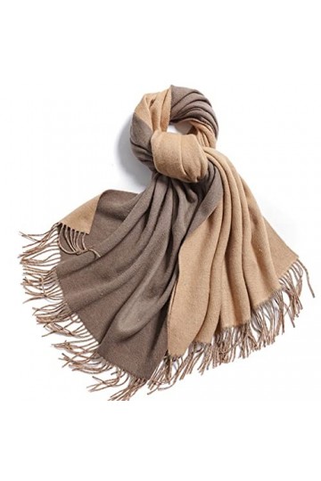 Foulard en Soie, Écharpes de Couverture pour Femmes Hiver Doux Écharpe Chaude Chunky Wrap Écharpes Cadeaux Couleur : Beige, 