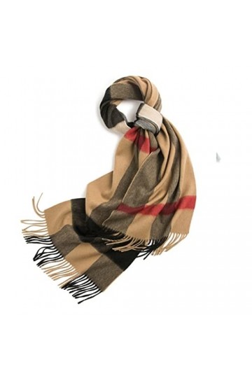 Foulard de Soie Femme, Écharpe Femmes Écharpe Plaid Wraps Hiver Écharpes Chaudes Châle Super Doux Luxueux Cachemire Cachemire