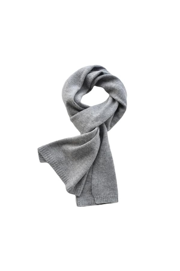 Hdhdeueh Écharpe pour femme - Couleur unie - Petit tricot fin - Châle chaud - En laine - Unisexe, Rouge, taille unique