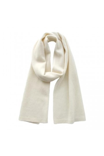 Hdhdeueh Écharpe en laine cachemire pour femme Blanc, blanc, taille unique