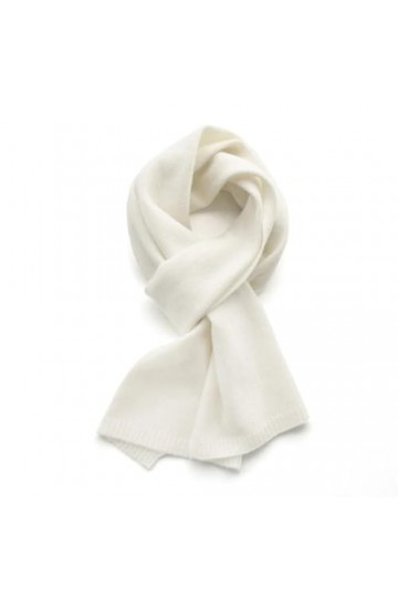 Hdhdeueh Écharpe en laine cachemire pour femme Blanc, blanc, taille unique