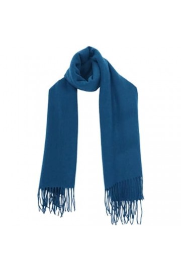 GAENZA Écharpe douce et chaude, écharpes à la mode, écharpe dhiver, matériau en laine, châle à franges de couleur Pure à la 