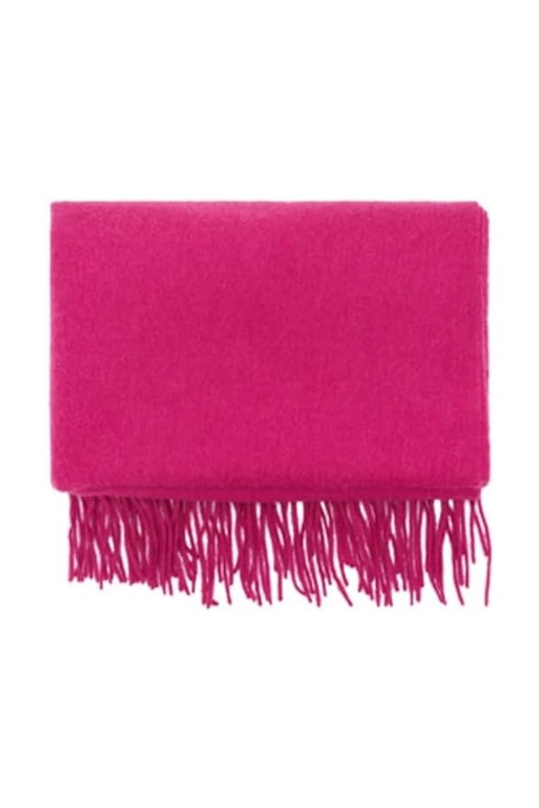 GAENZA Écharpe douce et chaude, écharpes à la mode, écharpe dhiver, matériau en laine, châle à franges de couleur Pure à la 