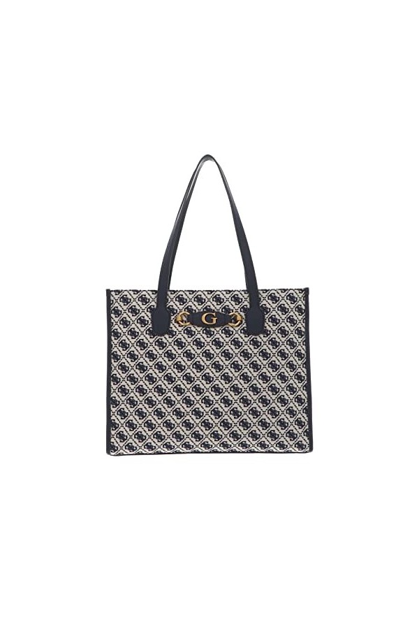 GUESS Izzy Girlfriend Tote Bag Navy Logo