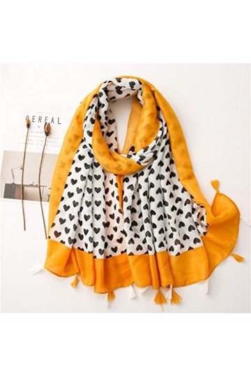 Femmes Mode Amour Coeur Gland Viscose Châle Écharpe Dame Wrap Chaud Pashmina Couleur : A A b 