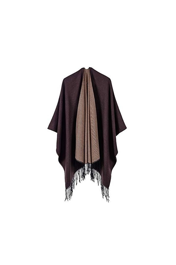 GDYX Écharpe Style Ethnique Bordeaux Châle Brodé 100% Velours Soie Perlé à la Main Châle Pashmina Écharpe Paon Écharpe Taille