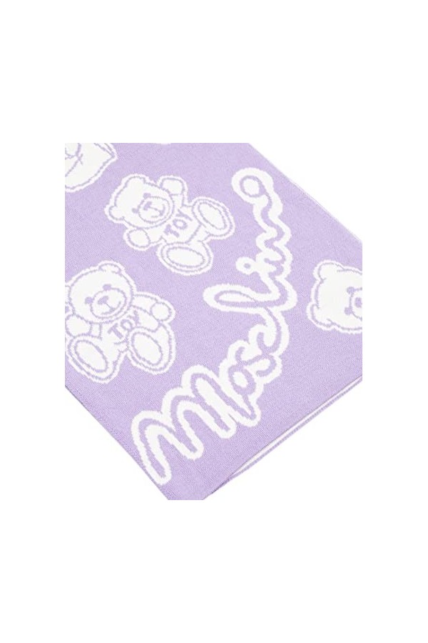 MOSCHINO femme Teddy bear écharpe en laine lilac - white