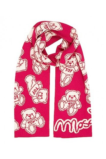 MOSCHINO femme Teddy bear �charpe fuchsia