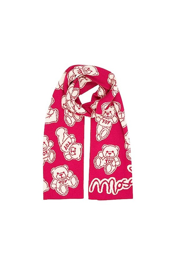 MOSCHINO femme Teddy bear �charpe fuchsia