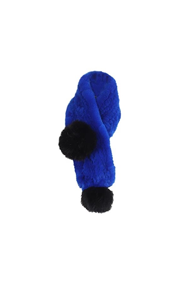 Mokkpeq Hiver Femmes Tricoté Fourrure Écharpe Dame Extérieur Temps Froid Épais Chaud Écharpes avec Décoration en Fourrure