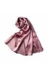 YIOLEAMP Écharpes en satin de soie pure à 100%, châles de hijab unis de couleur unie pour femmes, grande écharpe unie