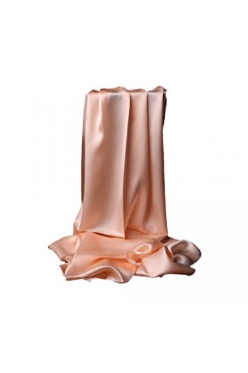 YIOLEAMP Écharpe 100% soie pour femme, écharpe en soie véritable uni de luxe de couleur unie, grand hijab pour femme