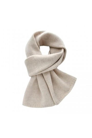 Écharpe tricotée en laine pour femme - Automne et hiver - Chaud, doux, chaud et léger, beige, taille unique