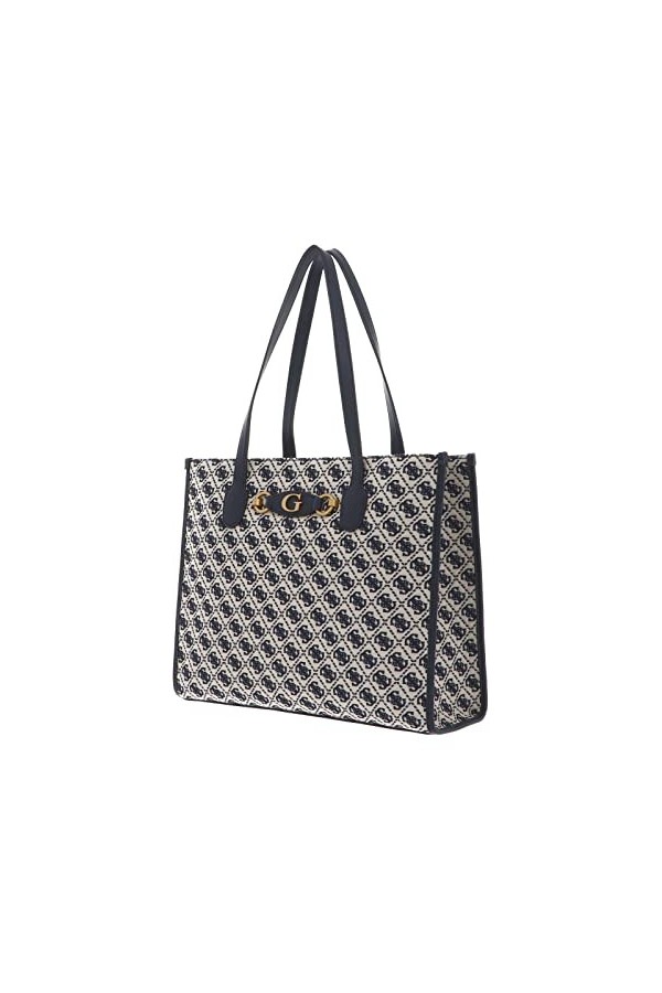 GUESS Izzy Girlfriend Tote Bag Navy Logo