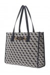 GUESS Izzy Girlfriend Tote Bag Navy Logo