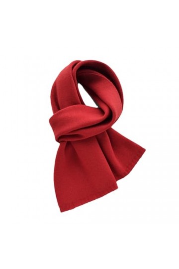 Hdhdeueh Écharpe en laine de couleur unie pour femme - Unisexe - Chaud - Cadeau de Noël, Crimson, taille unique