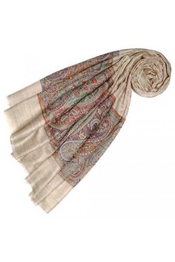 LORENZO CANA - Pashmina - Imprimé Cachemire - Femme beige Naturtöne Creme
