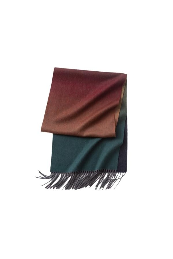 TZUFA Écharpe en cachemire dhiver pour femme, foulards de luxe avec pompon, Pashmina solide, enveloppes de châle