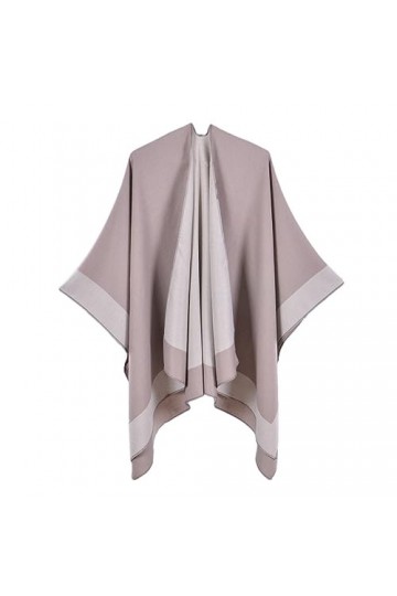 Disimlarl Cape pashmina en laine pour femme, kaki, taille unique