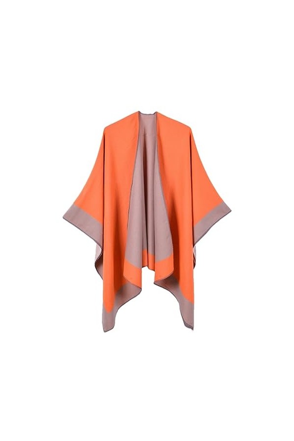 Disimlarl Cape pashmina en laine pour femme, kaki, taille unique