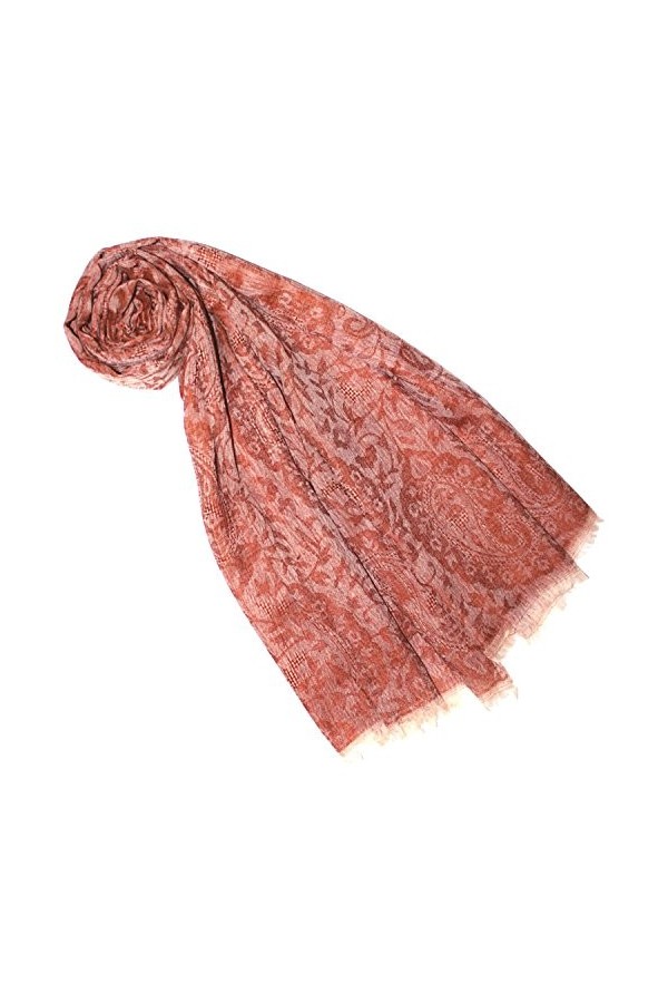 LORENZO CANA - Pashmina - Imprimé Cachemire - Femme rouge