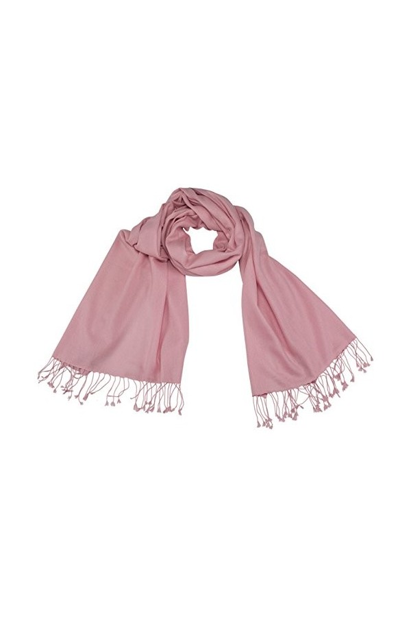 Shirin Sehan Pashmina de, 70% cachemire, 30% Soie Écharpe/Boléro, Crystal Rose - Rose - S