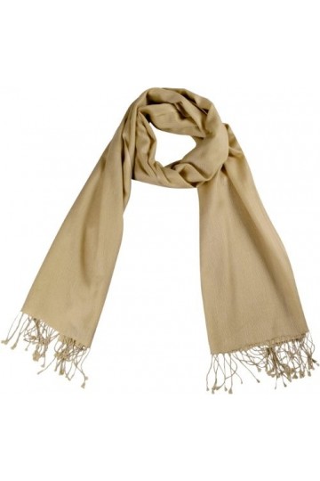 Shirin Sehan Pashmina de, 70% cachemire, 30% Soie Écharpe/Boléro, beige - Beige - S